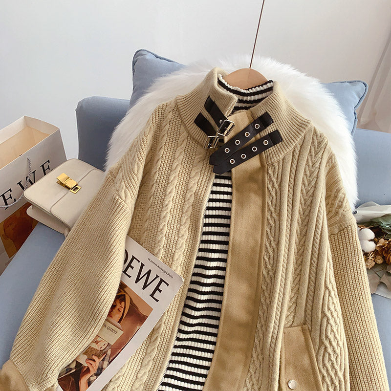 Women's Sense of Minority Strickjacke Mantel 5204