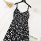 Suspender dress Floral Chiffon fishtail Ruffle Skirt  4117