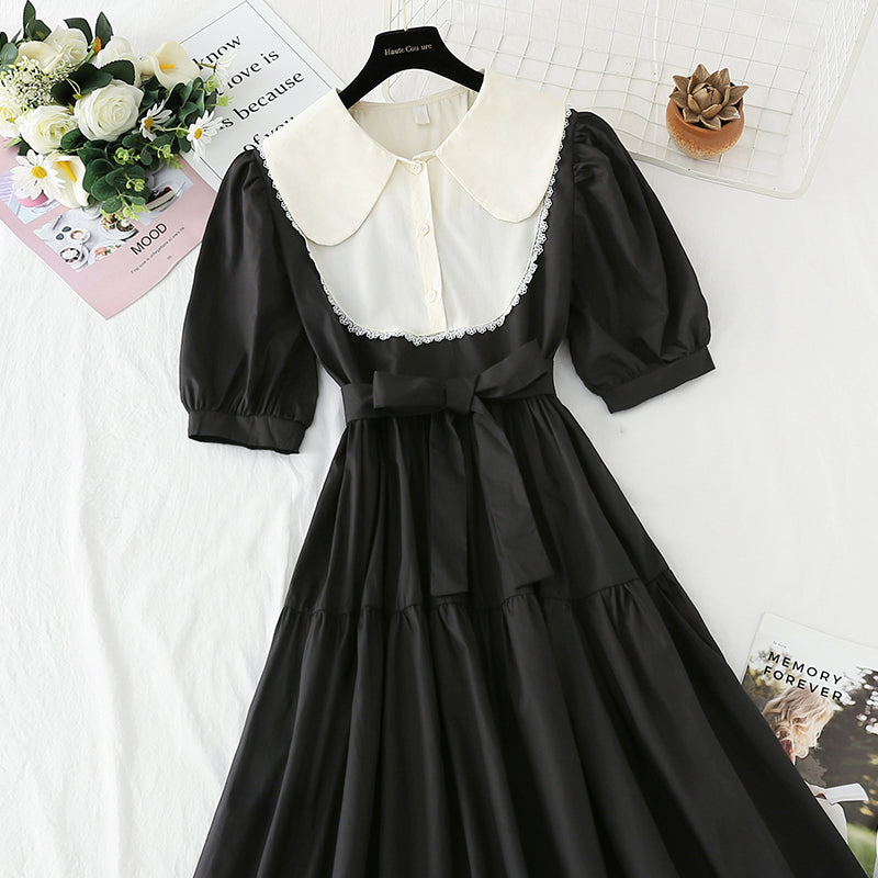 French retro design of the new tea break princess skirt  4848