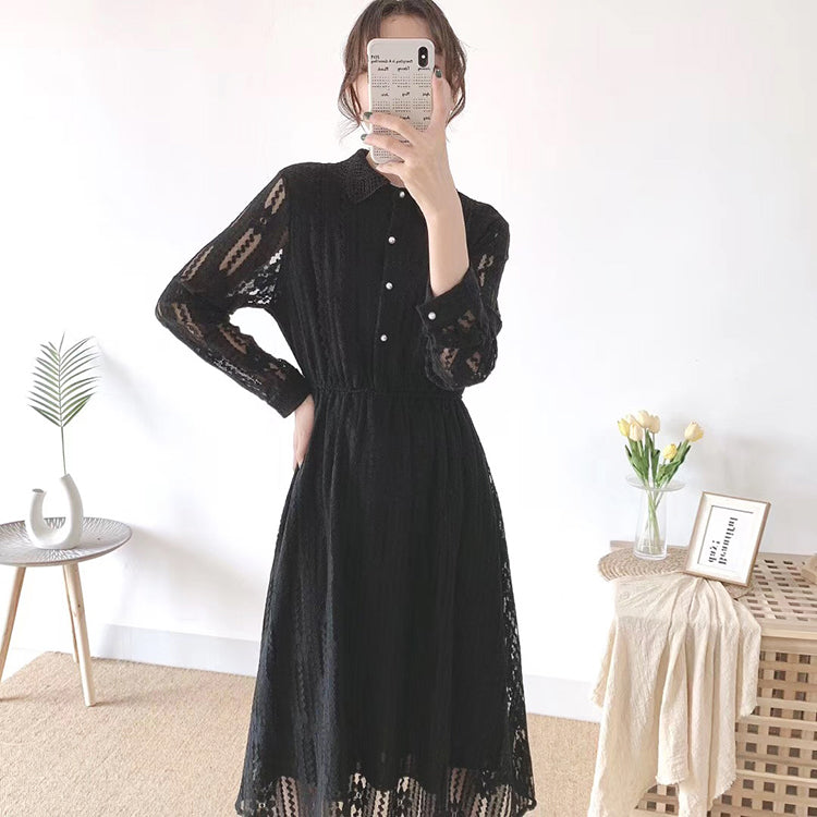 Knierock mit hohem und dünnem Boden und Puppenkragen 3869