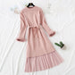 Knee sweater knitted dress fashion suit  4443