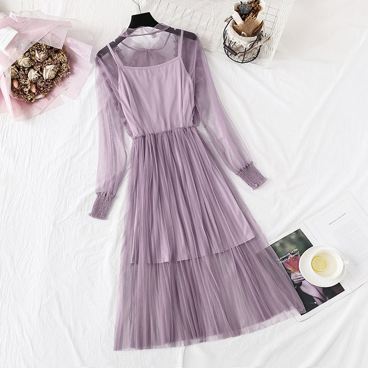 French retro skirt, super xiansen series, waist closing, slim temperament  4367