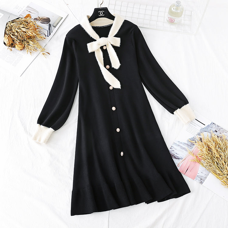 New French first love skirt retro super fairy small fragrance A-shaped skirt  4495