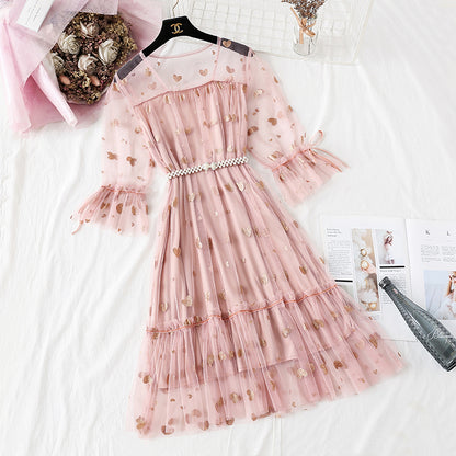 Love gauze dress is super xiansen sweet  4343