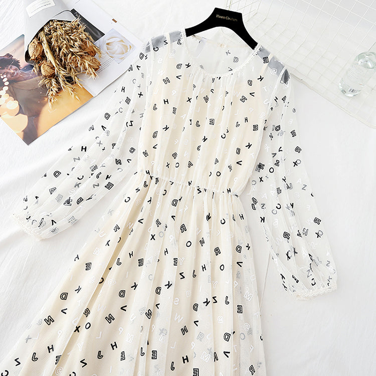 Französischer Brief bedruckter langer Rock Fairy Super Fairy Serie 3936