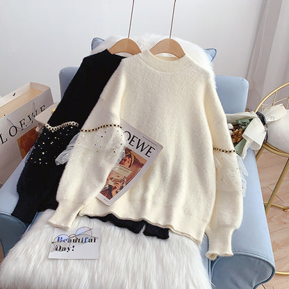 Imitation mink soft waxy soft sweater  5239