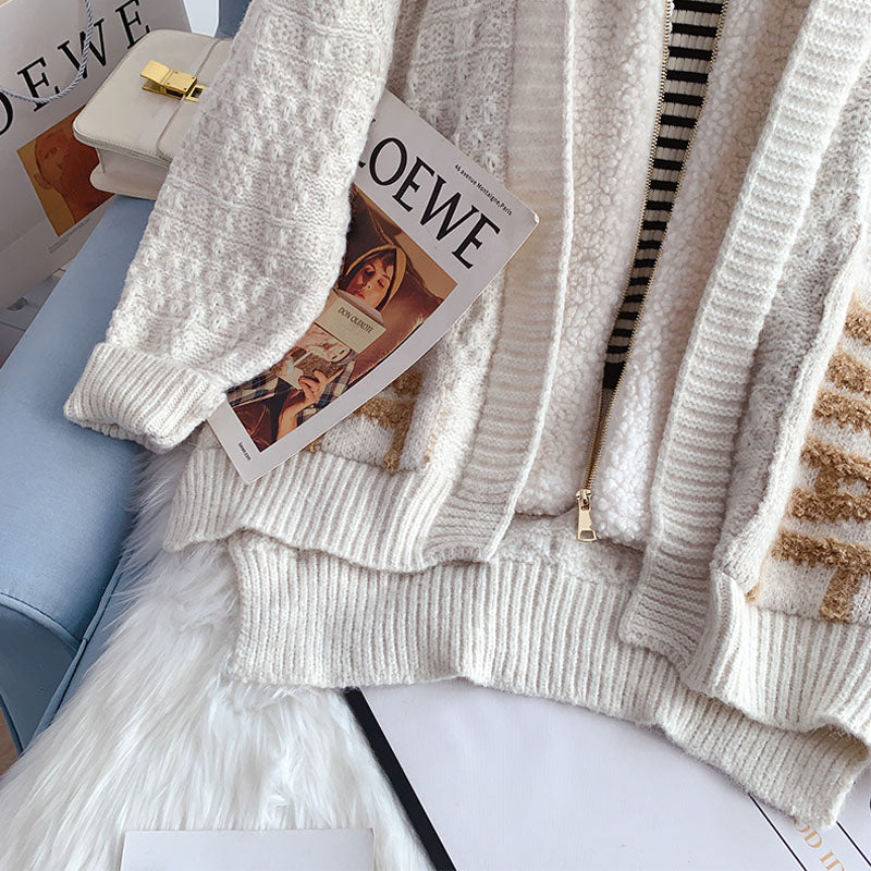 Pullovermantel aus Lammwolle, mittellang, fauler Stil 5163