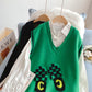 Knitted vest vest coat Vintage V-neck vest  5259