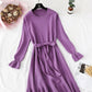 Small fragrance knitted dress French retro fishtail skirt  4482