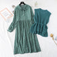 Knitted vest Sen sweater sweet wave point Chiffon Skirt Set two-piece set  3991