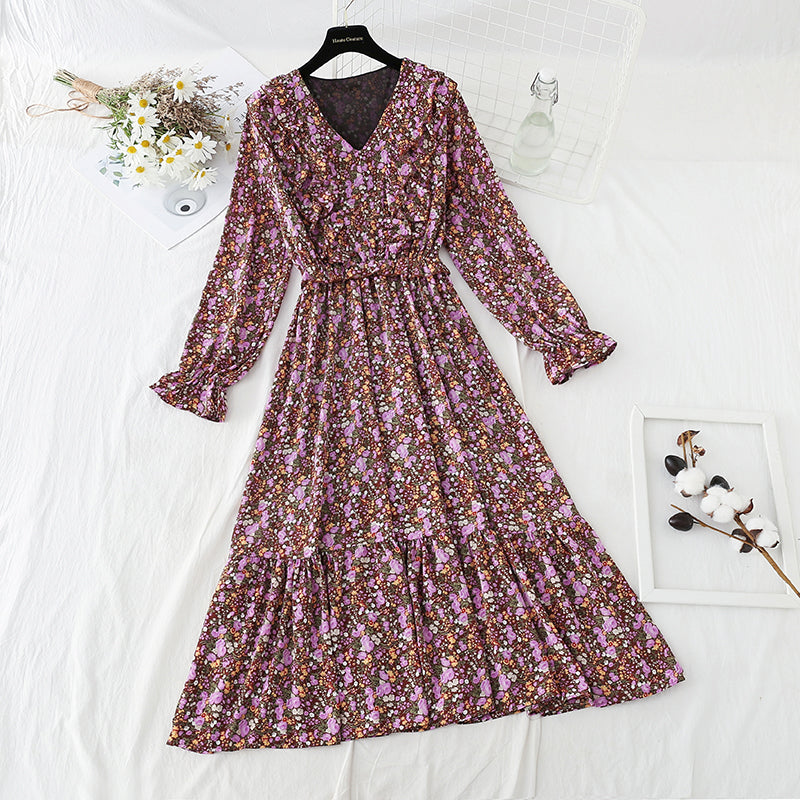 New style fungus skirt French retro minority bottomed skirt  4838