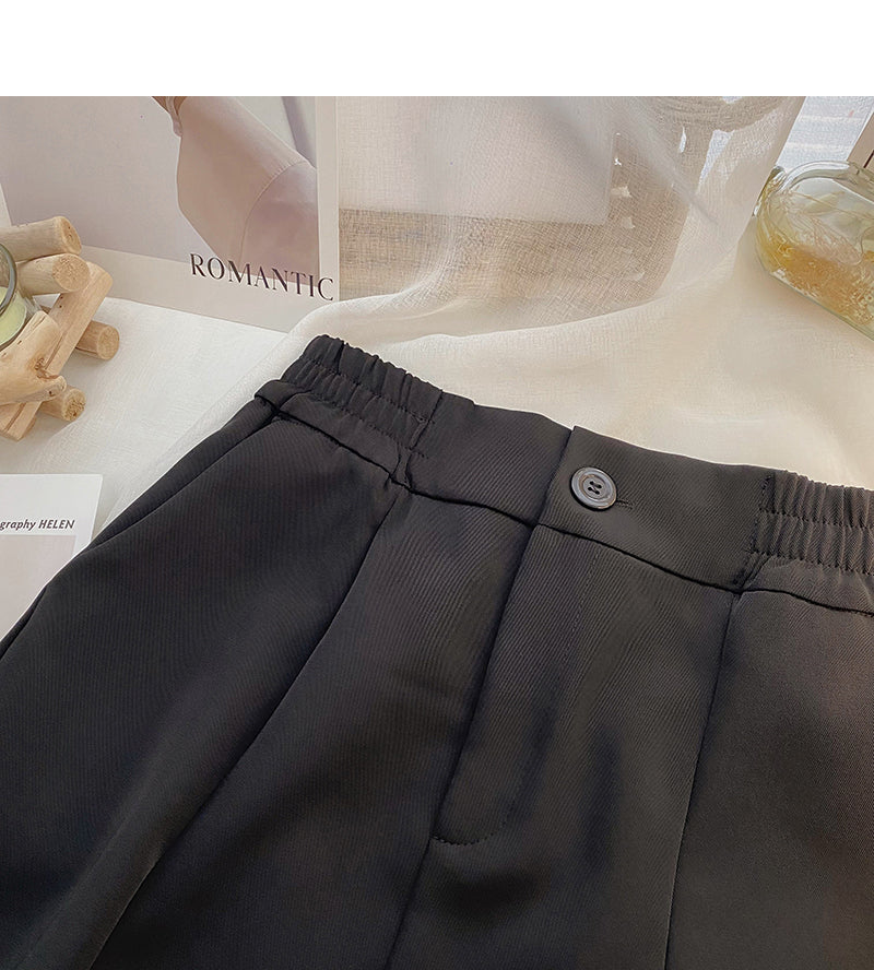 Casual solid color basic versatile high waist short skirt  5654