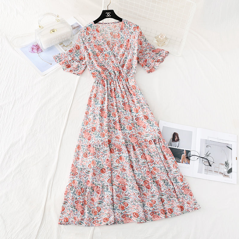 Neuer Stil, sanfter Wind, schmale Taille, großer französischer Retro-Swing-Rock 4603