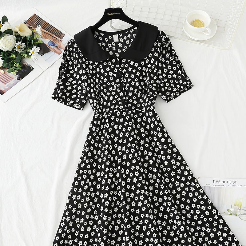 Temperamentrock aus Chiffon mit französischem Taillenverschluss 4276