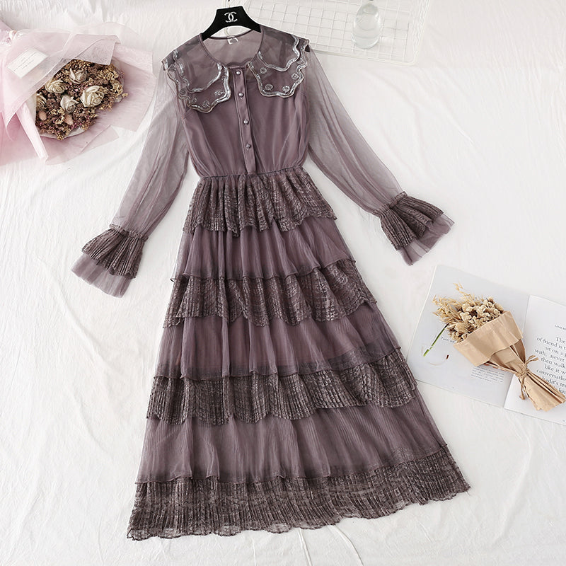 Doll collar fairy super fairy series stem orange cake long skirt  4382