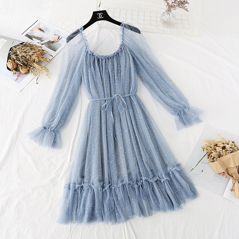 Skirt light mature style temperament foreign fairy super xiansen Department  4032