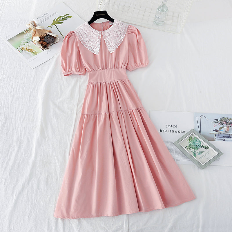 New doll neck French waist closing slim skirt fairy super fairy series  4509