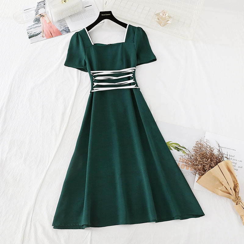 Hohe Taille zeigt dünnes Temperament Göttin Leinenkleid Kinder 4208