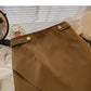 Irregular design, slim hips, high waist A-shaped small leather skirt  5521