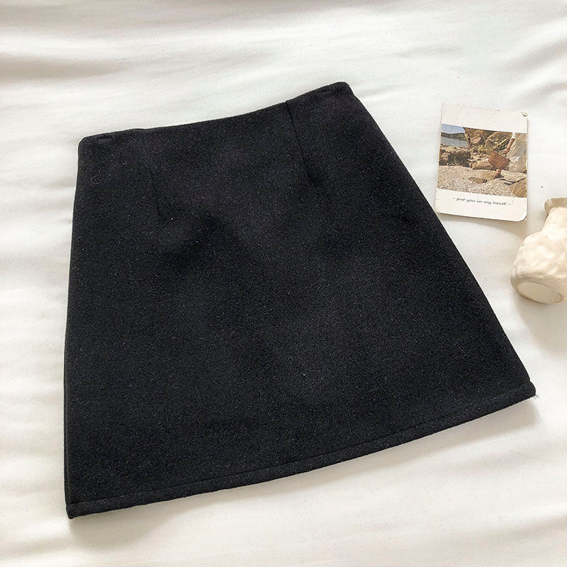 Nouvelle jupe en laine vintage coréenne 5275