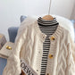 Retro twist sweater coat Korean top  5036