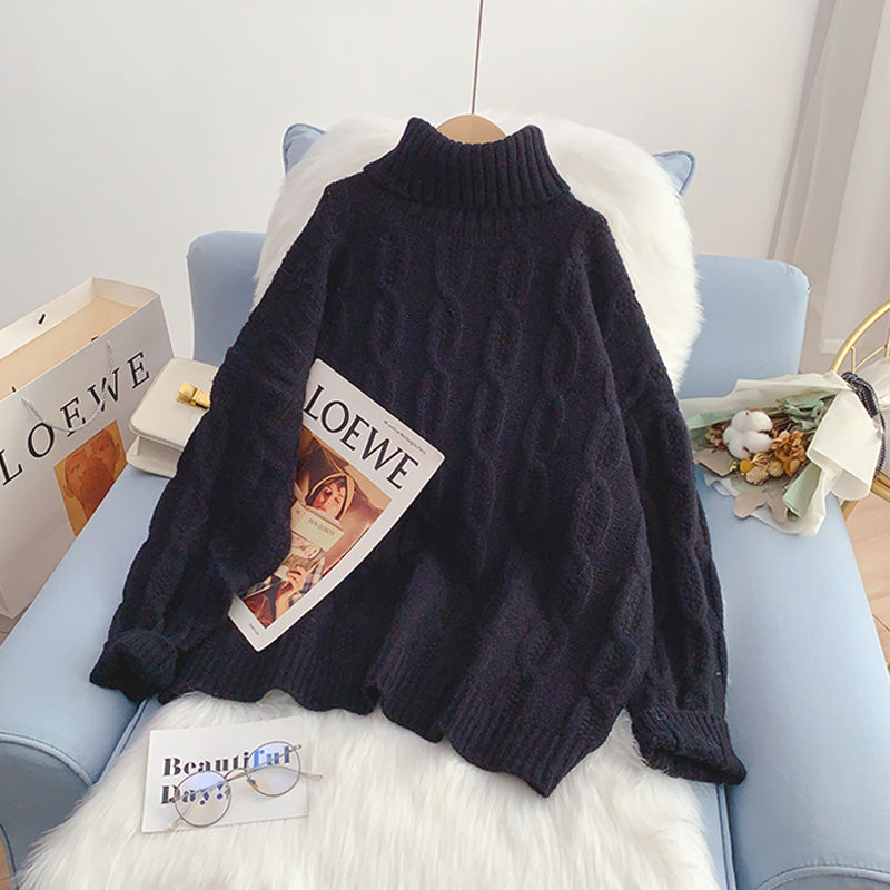 Pullover mit hohem Kragen, fauler und ausländischer Pullover 5014