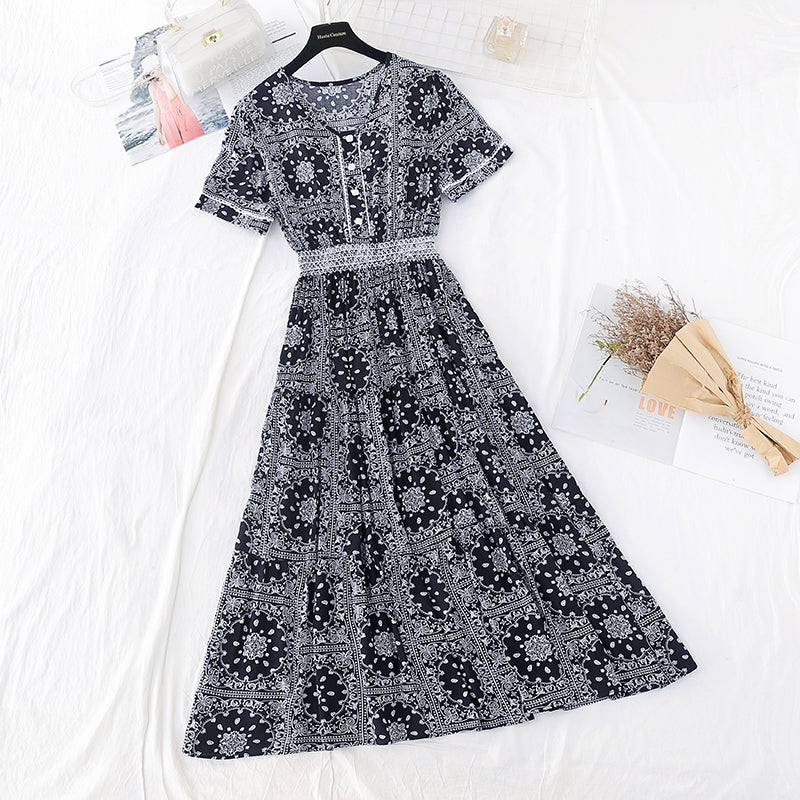 New Retro French holiday dress  4215