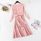 Long sweater over the knee sweet bottoming temperament long skirt  3992
