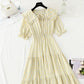 Sweet baby collar floral dress gentle wind and snow spinning dress  4883