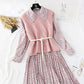 Sweet baby Collar Chiffon Skirt Suit two-piece suit  4011