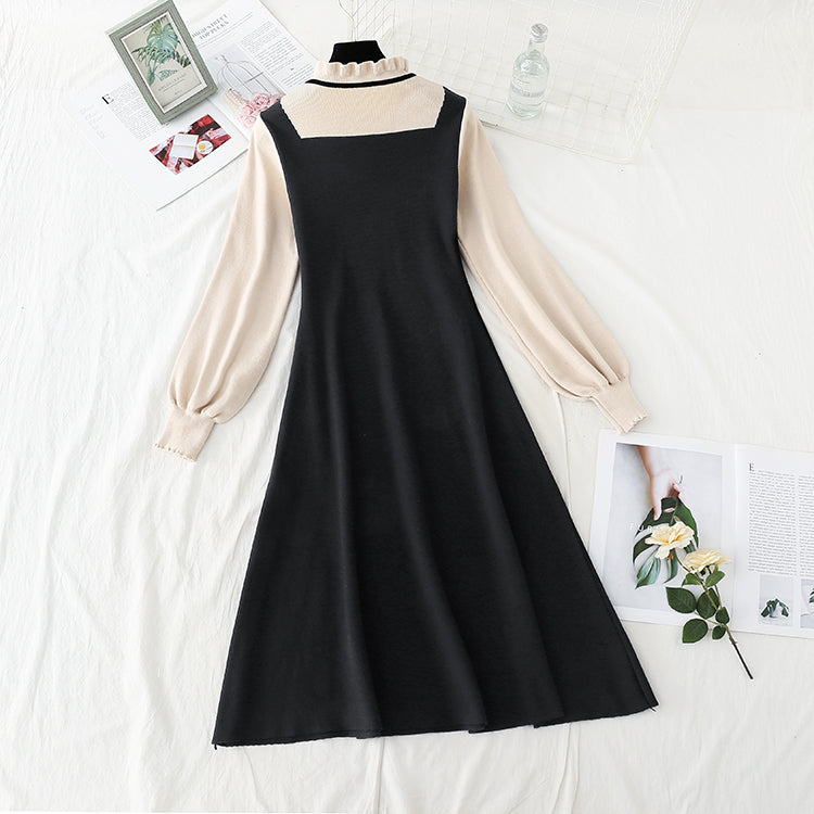 Double breasted fashion dress with slim waist  4782