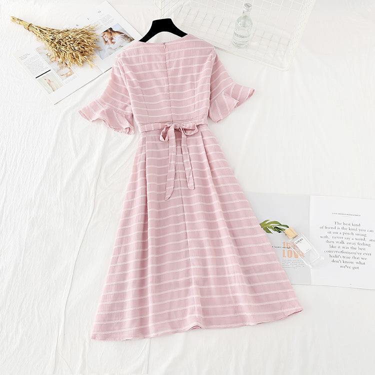 New Kikyo Mori long skirt with slim waist and gentle wind  4639