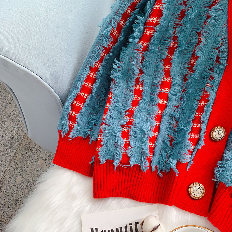 Loose and lazy WindNet red sweater  5070