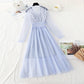 Mesh lace stitched skirt Fairy Forest suit long skirt  3925