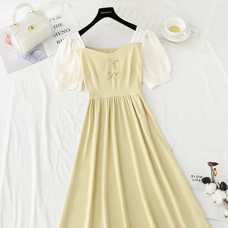 Thin French tea break skirt Kikyo first love temperament a-word skirt  4236