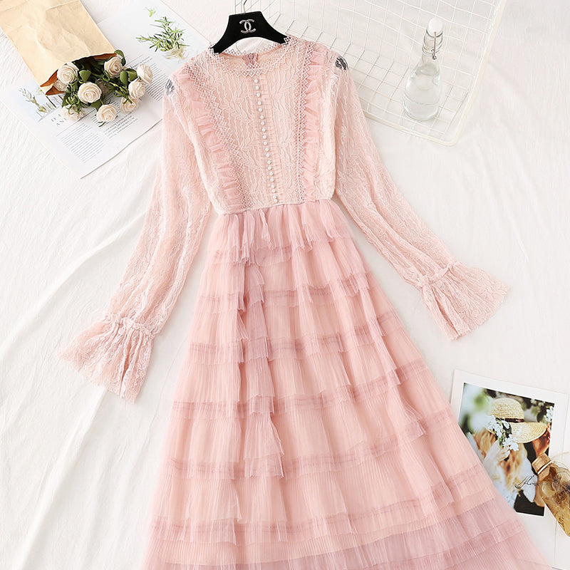 Xianqi-Spitzennetzkleid Super-Xiansen-Prinzessin-Kuchenrock 3813