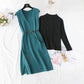 Bottomed shirt + knee length woolen dress set  4461