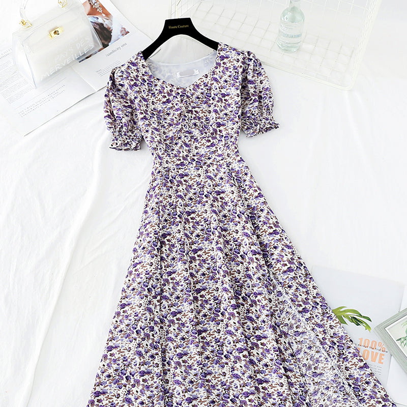 The new chiffon skirt is slim at the waist. French minority Chiffon Skirt  4646