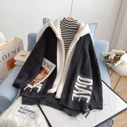 Pullovermantel aus Lammwolle, mittellang, fauler Stil 5163