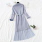 Knee sweater knitted dress fashion suit  4443