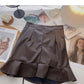 Korean high waist A-shaped design sense fashion drawstring hip wrapped fishtail skirt  5427