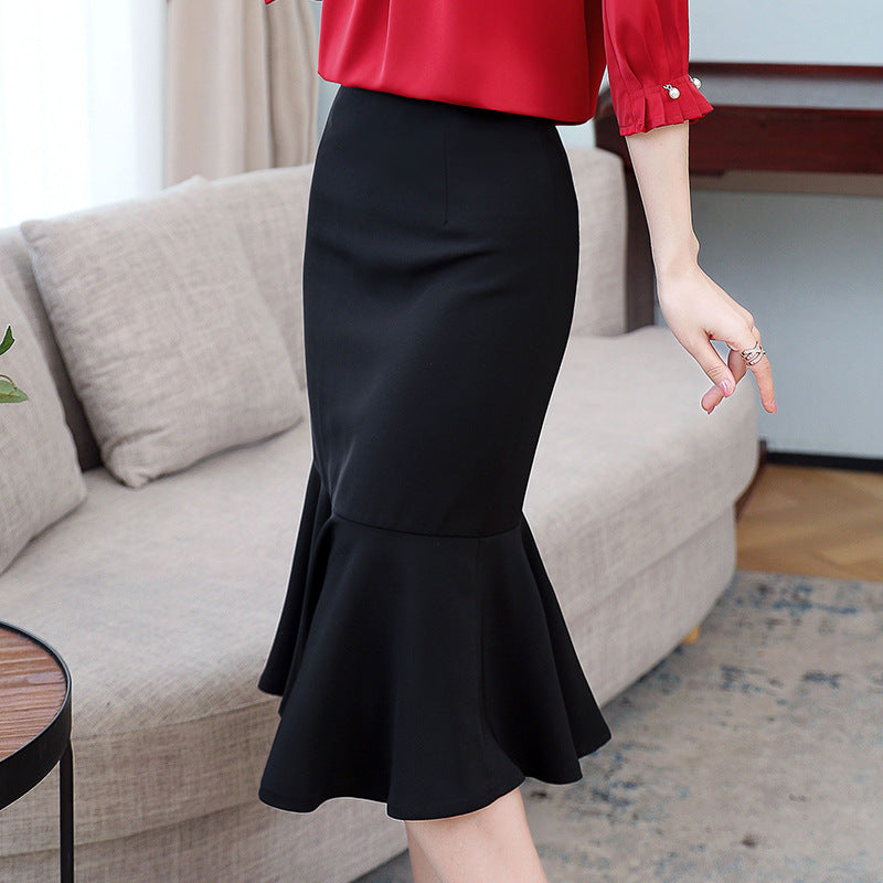 New summer skirt, fashion,New summer skirt, fashion, professional, temperament, leisure, mermaid MIDI skirt  3661