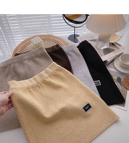 High waist elastic knitted Hip Wrap Skirt  5287