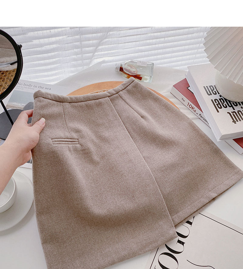 Niche design split A-shaped High Waist Hip Wrap Skirt  5464