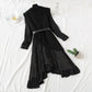 New knitted vest suit temperament two-piece suit with slim waist  3817