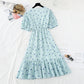 New French Vintage chiffon skirt fairy super xiansen slim dress  4682