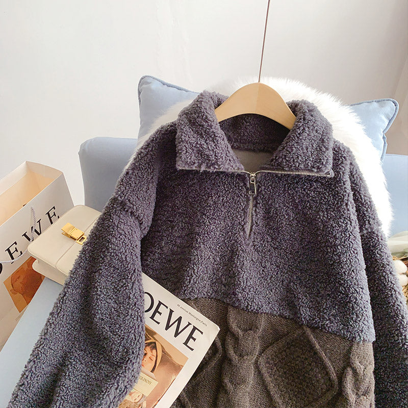 Lammwolle genähter Pullover Pullover Pullover Jacke 4974