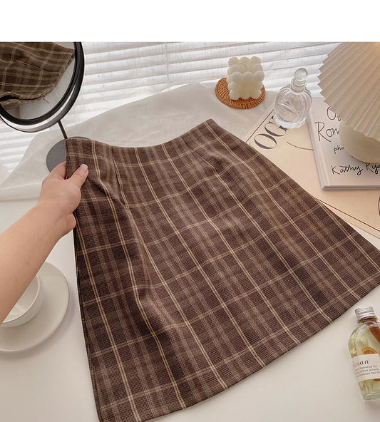 Nouvelle jupe rétro taille haute de style Hong Kong coréenne 5326