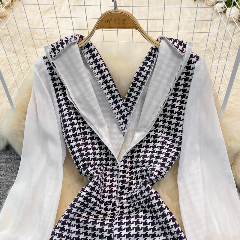 Slim and slim split Hip Wrap Dress bottomed skirt  3764