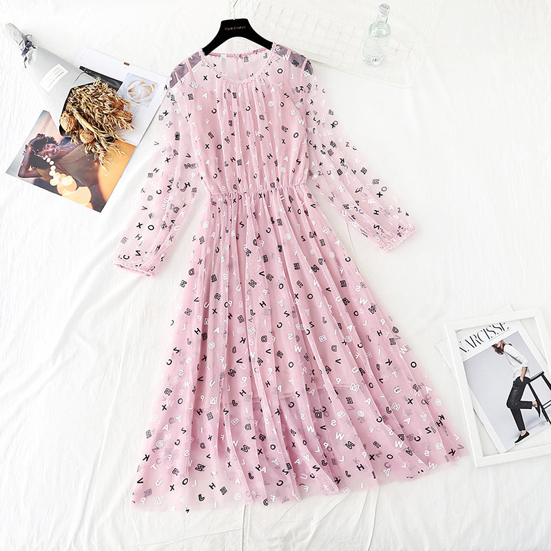 Französischer Brief bedruckter langer Rock Fairy Super Fairy Serie 3936